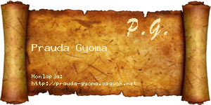Prauda Gyoma névjegykártya